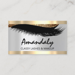 Visite Carte de rendez-vous Gold Maquillage Esthétique