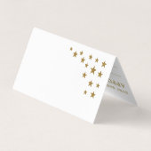 Visite Carte de rendez-vous Gold Parties scintillant Star (Dos)