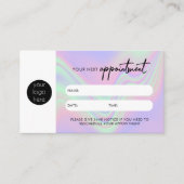 Visite Carte de rendez-vous Holographique Business Next (Devant)