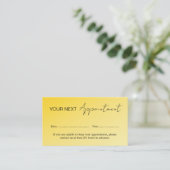 Visite Carte de rendez-vous jaune citron (Debout devant)
