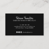 Visite Carte de rendez-vous lettrage à la main écriture é (Dos)