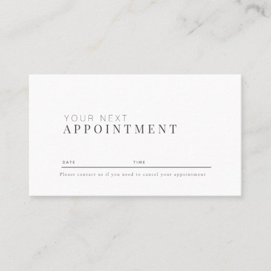 Visite Carte de rendez-vous minimaliste professionnelle b (Devant)