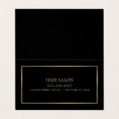 Visite Carte de rendez-vous moderne et élégant, noir et o (Extérieur déplié)