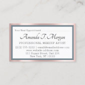 Visite Carte de rendez-vous Monogramme Rose Vert Dusty Bl (Dos)