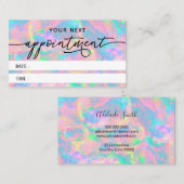 Visite carte de rendez-vous opal texture (Devant / Derrière)