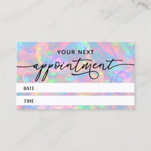 Visite carte de rendez-vous opal texture (Devant)