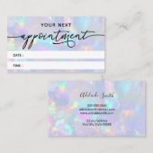Visite carte de rendez-vous pastel opal texture (Devant / Derrière)