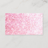 Visite Carte de rendez-vous Pink Glitter Bokeh (Dos)