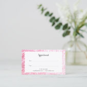 Visite Carte de rendez-vous Pink Glitter Bokeh (Debout devant)