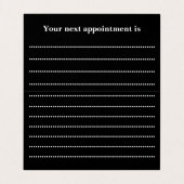 Visite Carte de rendez-vous pliée - Conception BusyBee (Intérieur déplié)