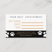 Visite Carte de rendez-vous pour animaux (Devant)