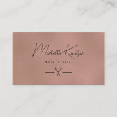 Visite Carte de rendez-vous pour coiffeur en or noir mode (Devant)