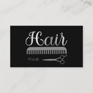 Visite Carte de rendez-vous pour coiffeur noir moderne