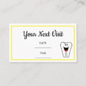 Visite Carte de rendez-vous pour dentiste dentaire (Devant)