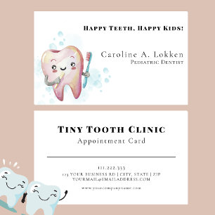 Visite Carte de rendez-vous pour enfants dentistes pédiat