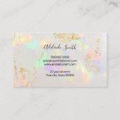 Visite carte de rendez-vous pour la texture opale blanche (Dos)