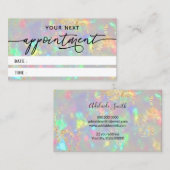 Visite carte de rendez-vous pour la texture opale fausse  (Devant / Derrière)