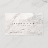 Visite Carte de rendez-vous professionnelle Marbre blanc (Dos)