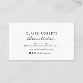 Visite carte de rendez-vous professionnelle moderne blush (Dos)