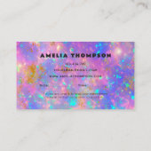 Visite Carte de rendez-vous Retro Gold Fire Opal (Dos)