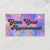 Visite Carte de rendez-vous Retro Gold Fire Opal (Devant)