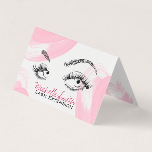 Visite Carte de rendez-vous rose Brows Brows (Devant)