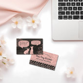 Visite Carte de rendez-vous rose Gold Empreintes de patte