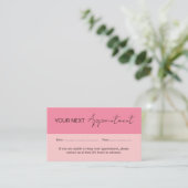Visite Carte de rendez-vous Rose Pastèque Sucrée (Debout devant)