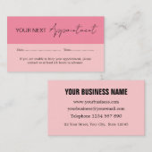 Visite Carte de rendez-vous Rose Pastèque Sucrée (Devant / Derrière)