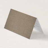 Visite Carte de rendez-vous Rustic Country Burlap (Dos)