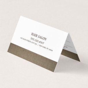 Visite Carte de rendez-vous Rustic Country Burlap