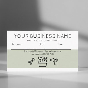 Visite Carte de rendez-vous service de toilettage profess