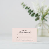 Visite Carte de rendez-vous simple élégante rose blush éc (Debout devant)