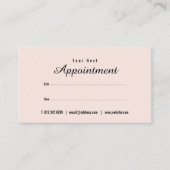 Visite Carte de rendez-vous simple élégante rose blush éc (Devant)