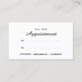 Visite Carte de rendez-vous simple et moderne en noir et  (Devant)