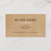 Visite Carte de rendez-vous simple et moderne Rustic Kraf (Dos)