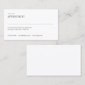 Visite Carte de rendez-vous Simple Moderne (Devant / Derrière)