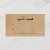 Visite Carte de rendez-vous simple moderne rustique kraft (Devant)