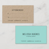 Visite Carte de rendez-vous simple Rustique moderne (Devant / Derrière)