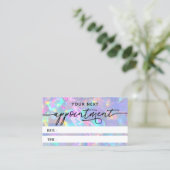 Visite carte de rendez-vous texture opale (Debout devant)