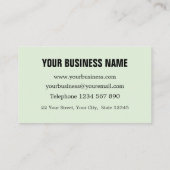 Visite Carte de rendez-vous Vert mousse (Dos)