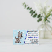 Visite Carte de rendez-vous vétérinaire Empreinte de patt (Debout devant)