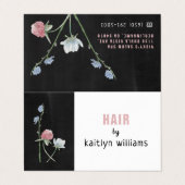 Visite Carte de rendez-vous Wild Floral Chalkboard (Extérieur déplié)