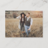 Visite Carte de réponse de mariage moderne avec photo à n (Dos)