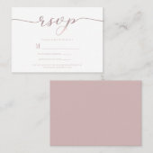 Visite Carte de réponse de mariage R.S.V.P. en écriture r (Devant / Derrière)