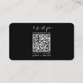 Visite Carte de réponse RSVP de mariage scannable par QR  (Devant)
