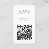 Visite Carte de réponse Rsvp du code QR en ligne (Devant)