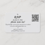 Visite Carte de réponse RSVP du code QR modifié (Devant)