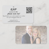 Visite Carte de réponse RSVP du code QR modifié (Devant / Derrière)