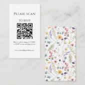 Visite Carte de réponse simple pour mariage moderne (Devant / Derrière)